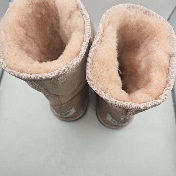 UGG Australia Bailey Bow II Pink Suede Shearling Line Boots Size US 5 - Picture 4 of 14